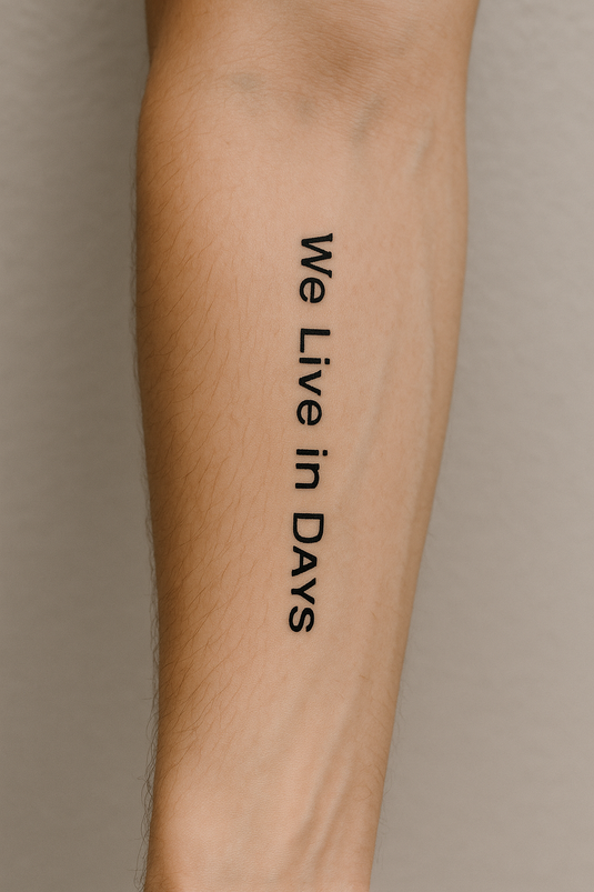 We live in days